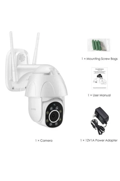 Sarftech 360° 1.5inc Ip Güvenlik Kamera Gece Görüş Sensörlü Harekete Duyarlı 1080p 4k Ip Güvenlik Kamerası - Resim 4