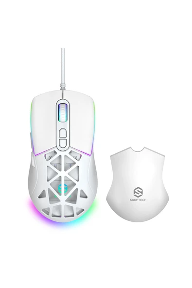 Sarftech Rgb 7 Tuşlu 12.800dpi Makrolu Yazılım App Destekli Değiştirilebilir Başlıklı Gaming Oyuncu Mouse - 2