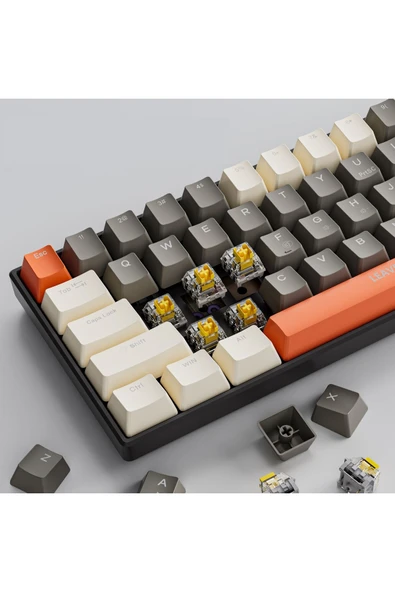 Leaven K780 Kompakt Mekanik Oyuncu Klavyesi-Hot swap-78 Tuş-Switch Hediyeli - 4