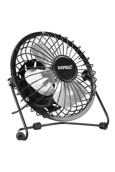 Everest EFN-482 MASAÜSTÜ SİYAH METAL USB FAN - 2