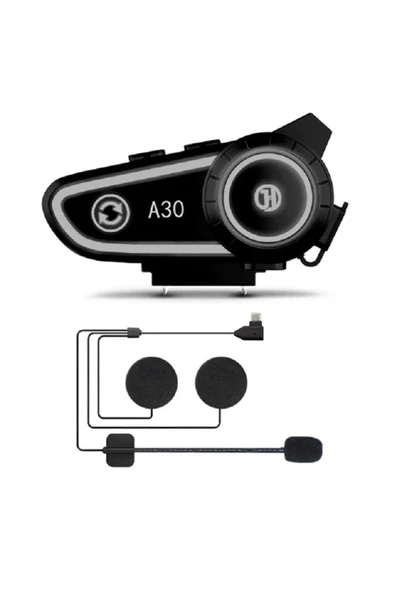 Sarftech A30 2X Eşleşmeli Intercom Motor Kurye Kask Bluetooth Kulaklık - 2