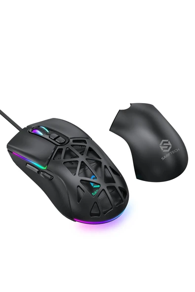 Sarftech Rgb 7 Tuşlu 12.800dpi Makrolu Yazılım App Destekli Değiştirilebilir Başlıklı Gaming Oyuncu Mouse - 3
