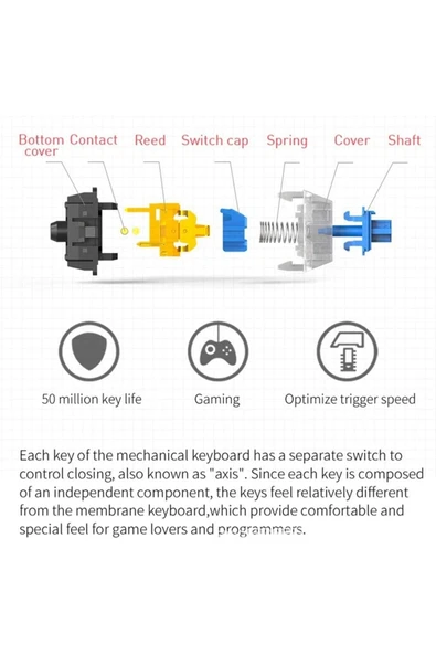 Sarftech Leaven K550 Blue Switch Rgb Mekanik Klavye Daktilo Tarzı-su Geçirmez - 8