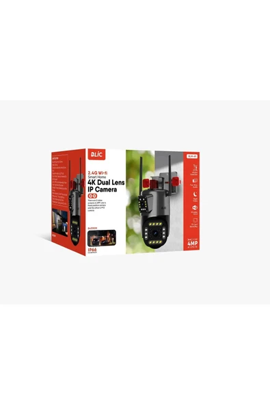 Sarftech 2 2 Mp Hd 3.5 Inch Ip Kamera Wifi Özellikli Hareket Takipli Gece Sensörlü Sirenli Kamera - 3