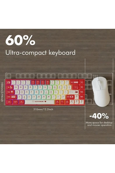 Sarftech AK680 %60 Boy Yazılım Uygulamalı  Hot-Swap Kablolu Gaming Klavye Switch Hediyeli Oyuncu Klavyesi - 4