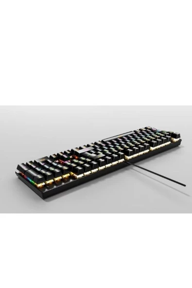 Sarftech Siyah K50 Full RGB Kırmızı Red Switch Q Gaming Tam Mekanik Kablolu Oyuncu Klavyesi - 5