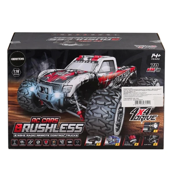 Kumandalı 70 km/h hız brusless araba, çocuklarda motor becerileri ve refleks gelişimi sağlar - 5