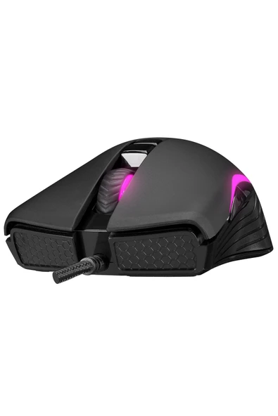 Everest SM-G56 CORAX Usb Siyah 7D Optik 7200dpi LED Işıklı Gaming Oyuncu Mouse - 3