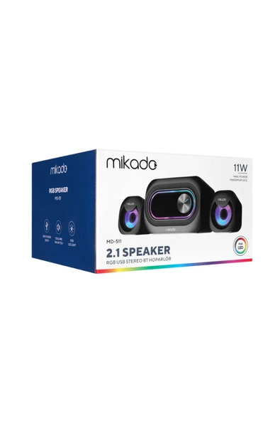 Mikado MD-511 5W+3W×2 USB RGB Ledli 2.1 Gaming Speaker Bilgisayar Hoparlör - 6