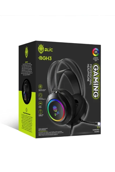 Blic Bgh3 Usb 7.1 Rgb Led Işıklı Gaming Oyuncu Mikrofonlu Kulaklık - 3