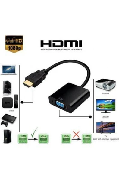 Shn Sesli Hdmı To Vga Kablo Çevirici Dönüştürücü Hdmi Vga Audio Dönüştürücü Hdmi In Vga Out
