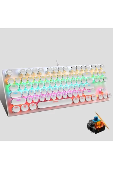 Sarftech Leaven K550 Blue Switch Rgb Mekanik Klavye Daktilo Tarzı-su Geçirmez - 4