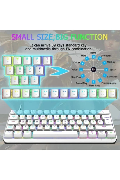 Sarftech T60 Siyah Rgb Uygulamalı Kırmızı Red Switch Gaming Klavye Rgb Kablolu Gaming Oyuncu Klavyesi - 5