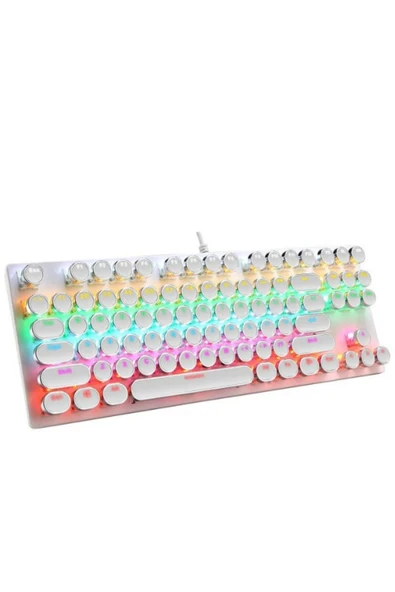 Sarftech Leaven Beyaz Daktilo Tarzı K550 Kırmızı Red Switch Rgb Mekanik Klavye -su Geçirmez - 5