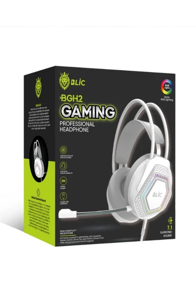 Blic Bgh2 Usb 7.1 Rgb Led Işıklı Gaming Oyuncu Mikrofonlu Kulaklık - 2