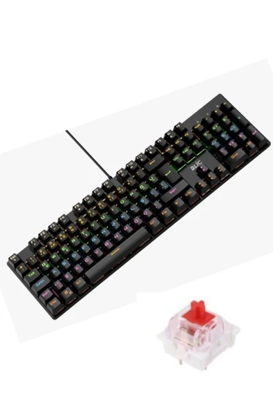 Sarftech Siyah K50 Full RGB Kırmızı Red Switch Q Gaming Tam Mekanik Kablolu Oyuncu Klavyesi - 2