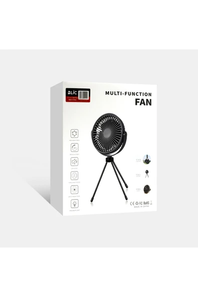 Sarftech 360° Dönebilen Süper Sessiz Ayarlanabilir Çıkarılabilir Kamp Tipi Soğutucu Vantilatör Fan Bmfn11 - 3