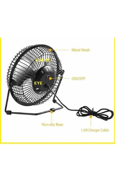 EYEPC Masa Üstü Vantilatör Fan Usb Kablolu