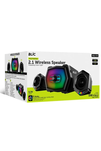 Kerasus 2 1 5w 3wx2 Rgb Gaming Wireless Bluetooth Kablosuz Hoparlör 2 1 Ses Sistemi Gaming Hoparlör - 2