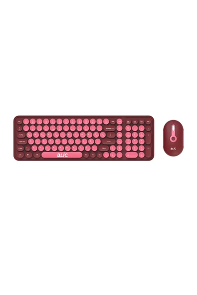 Sarftech BKB6 Pembe Ev Ofis İş Yeri 2.4 GHz Kablosuz Klavye Mouse Seti