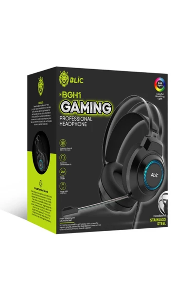 Blic 3,5 mm Led Işıklı Gaming Oyuncu Mikrofonlu Kulaklık - 2