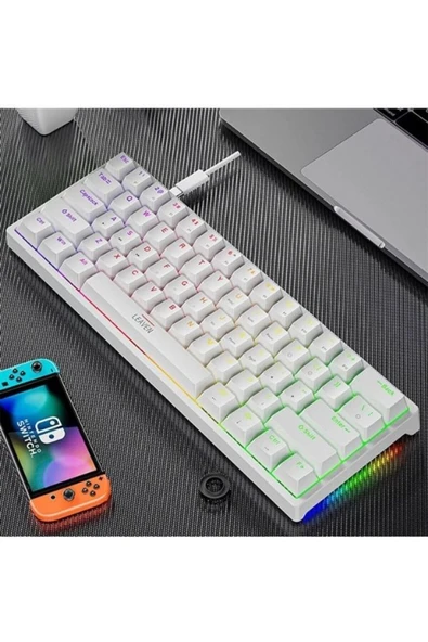 Sarftech K620 Rgb 61 Tuş Kırmızı Switch Type-c Kablolu Mekanik Klavye-hot Swap - 2