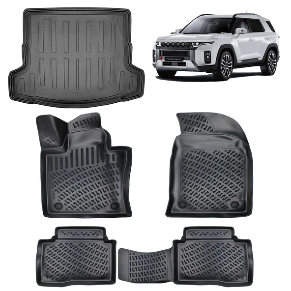 Rizline Ssyangyong Torres Benzin - Dizel 2023 + 3D Havuzlu Paspas Siyah ve Bagaj  Havuzu Set ürün görseli