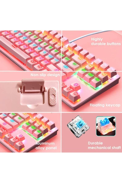 Sarftech K5.50 RGB Hot-Swap 1.Sınıf Hissiyat Ekstra Yedek Switch ve Aksesuarlı Mekanik Gaming Oyuncu Klavyesi - 4