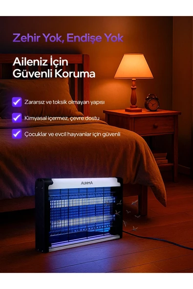 Sarftech 4+4W Ev Kamp Asılabilir UV Işıklı Elektrikli Sivrisinek Öldürücü Sinek Öldürücü Kovucu Sineksavar - 2