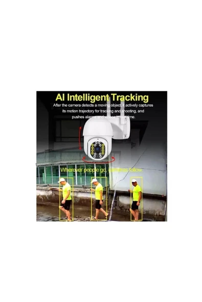 Sarftech 360 Derece Yönlendirilebilir Wifi Ip Su Geçirmez Iç Dış Mekan Kamera 32 Ledli 1080p Hd - Resim 7