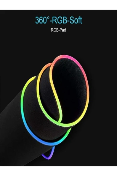 DLIC Rgb Mause Pad Led Işıklı 80x30 Rbg Mause Pad Gamıng Mause Pad - 4