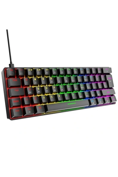 Sarftech T60 Siyah Rgb Uygulamalı Kırmızı Red Switch Gaming Klavye Rgb Kablolu Gaming Oyuncu Klavyesi - 2