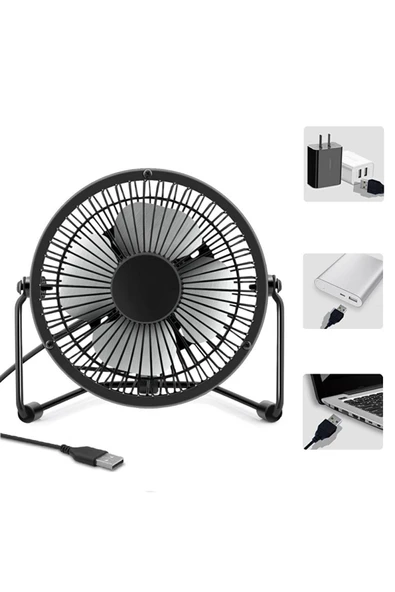 MEGAMUS Metal Usb Masaüstü Taşınabilir Soğutucu Pervane Vantilatör - 3
