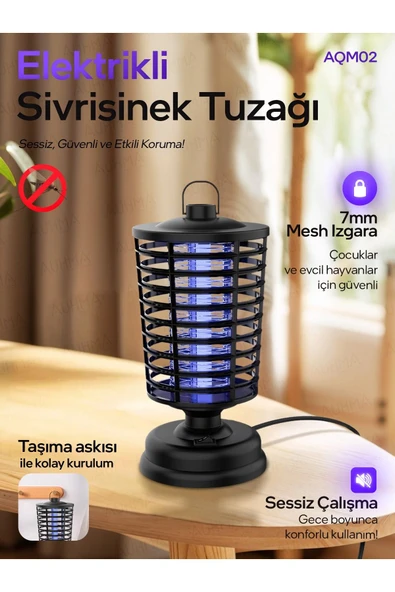 Sarftech 3.6-4W Asılabilir Kamp Ev UV Işıklı Elektrikli Sivrisinek Öldürücü Sinek Öldürücü Kovucu Sineksavar - 6