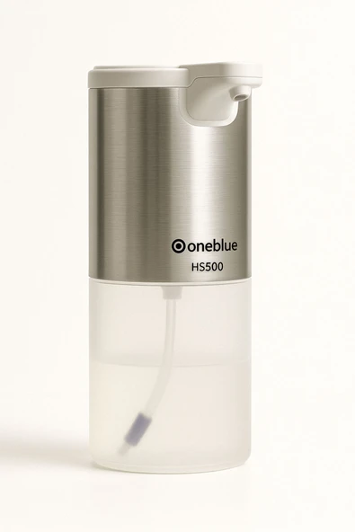 oneblue Hs500 Sensörlü Sıvı Sabunluk – 330 Ml, Köpük Ve Sıvı Sabun Uyumlu, Paslanmaz,