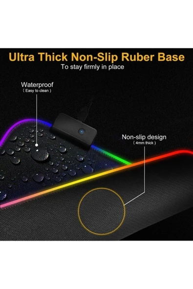 SPRANGE Lmp-80 800x300x4.0mm Rgb Işıklı Oyuncu Mouse Pad - 2
