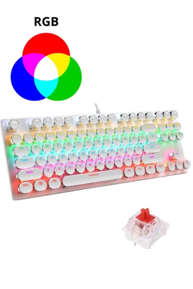 Sarftech Leaven K550 Blue Switch Rgb Mekanik Klavye Daktilo Tarzı-su Geçirmez