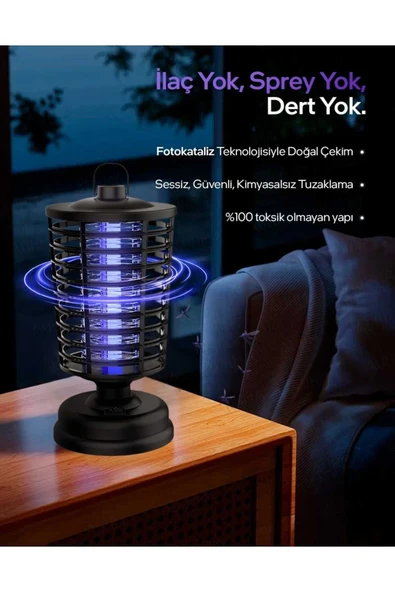 auhma ROSE TEKNOLOJİ 3.6-4W 600-800V ASKILI KOKUSUZ SESSİZ CIZ SİVRİSİNEK ÖLDÜRÜCÜ