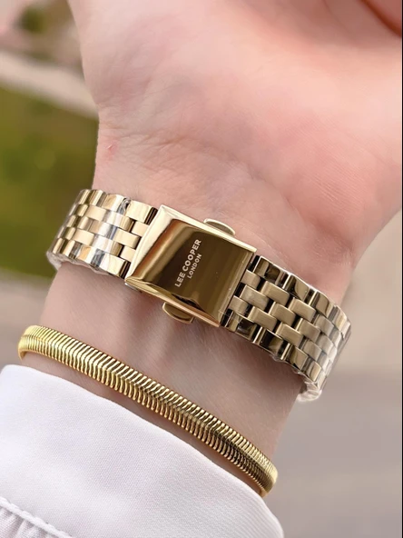 Lee Cooper Elite Seri Çelik Kordonlu 3 Atm Suya Dayanıklı Kadın Kol Saati BLC08135.120 - Resim 3