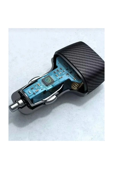 ACL 48W 6A AC-85 PD- Type-C ve USB Çıkışlı  Araç Çakmaklık Hızlı Şarj Başlığı - 4