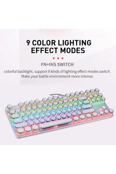 Sarftech Leaven K550 Blue Switch Rgb Mekanik Klavye Daktilo Tarzı-su Geçirmez - 3