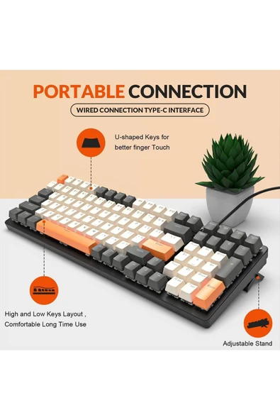 Sarftech Ziyoulang K3 Mekanik 104 Tuş Pro Gaming Reinbow Red Switch Hot Swappable Gaming Oyuncu Klavyesi - 7