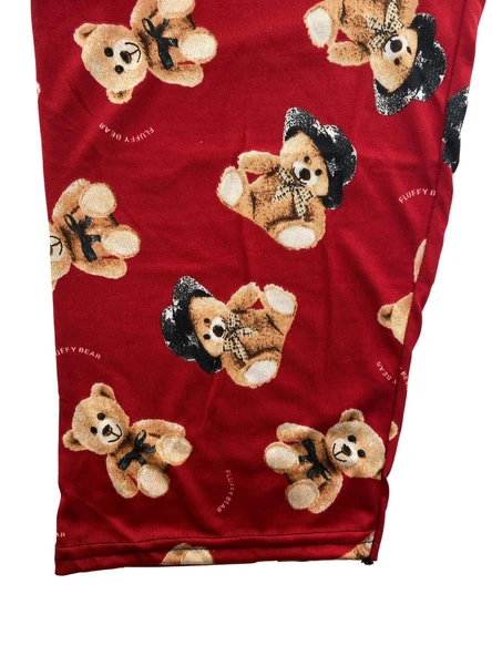 Kadın Ayıcık Desenli Pijama Altı Milan -003 - 4