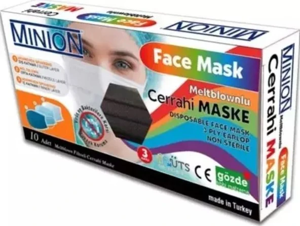 Minion Maske Meltblownlu Beyaz Mn1655 10'lu