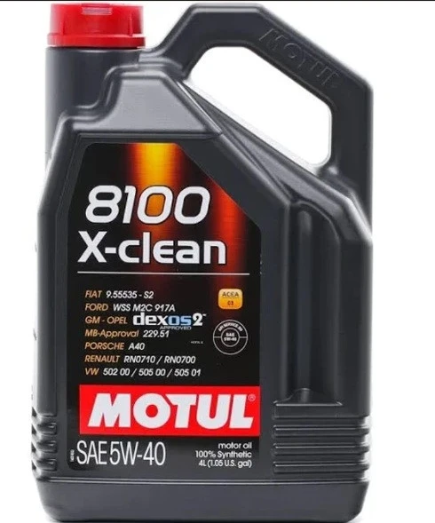 Motul 8100 X-Clean 5W-40 4 Lt Motor Yağı