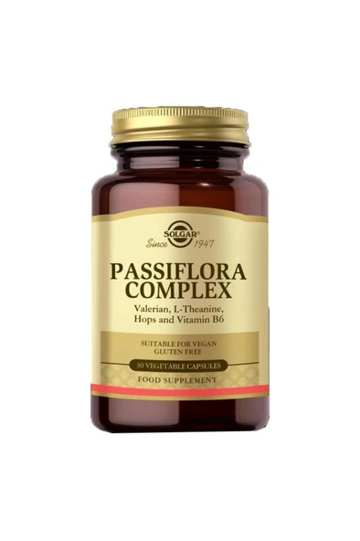 Solgar Passiflora Complex 30 Kapsül - SKT: 10/2026