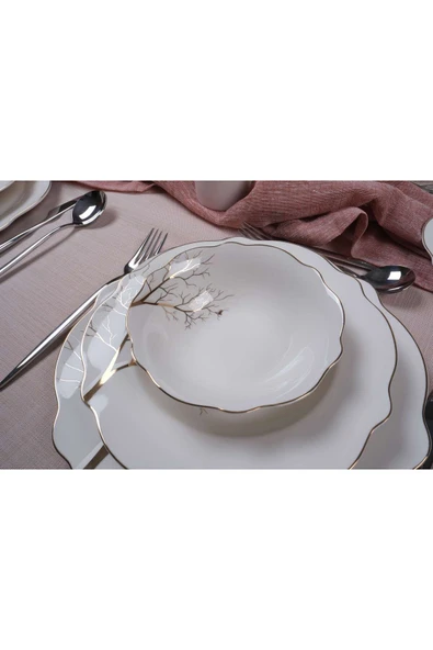 Koch Collection SİM 24 PARÇA YEMEK TAKIMI - ALTIN - 6