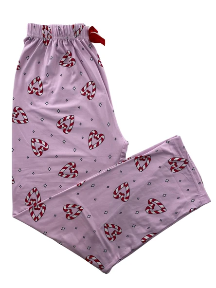 Kadın Şeker Kalpli Pijama Altı Milan-10500