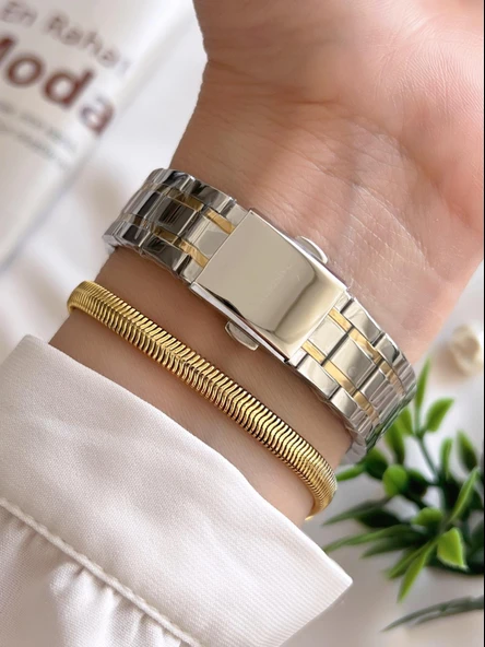 Daniel Klein Fonksiyonlu Çelik Kordon 3 Atm Suya Dayanıklı Özel Tasarım Kadın Kol Saat+Bileklik VS.BLKT.0240 - Resim 3