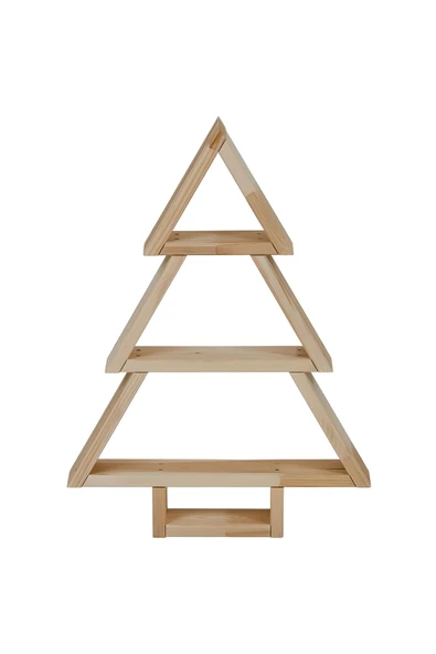 Antalya Kent ekipmanları Ahşap Noel Ağacı Doğal Dekoratif 3 Raf - 2